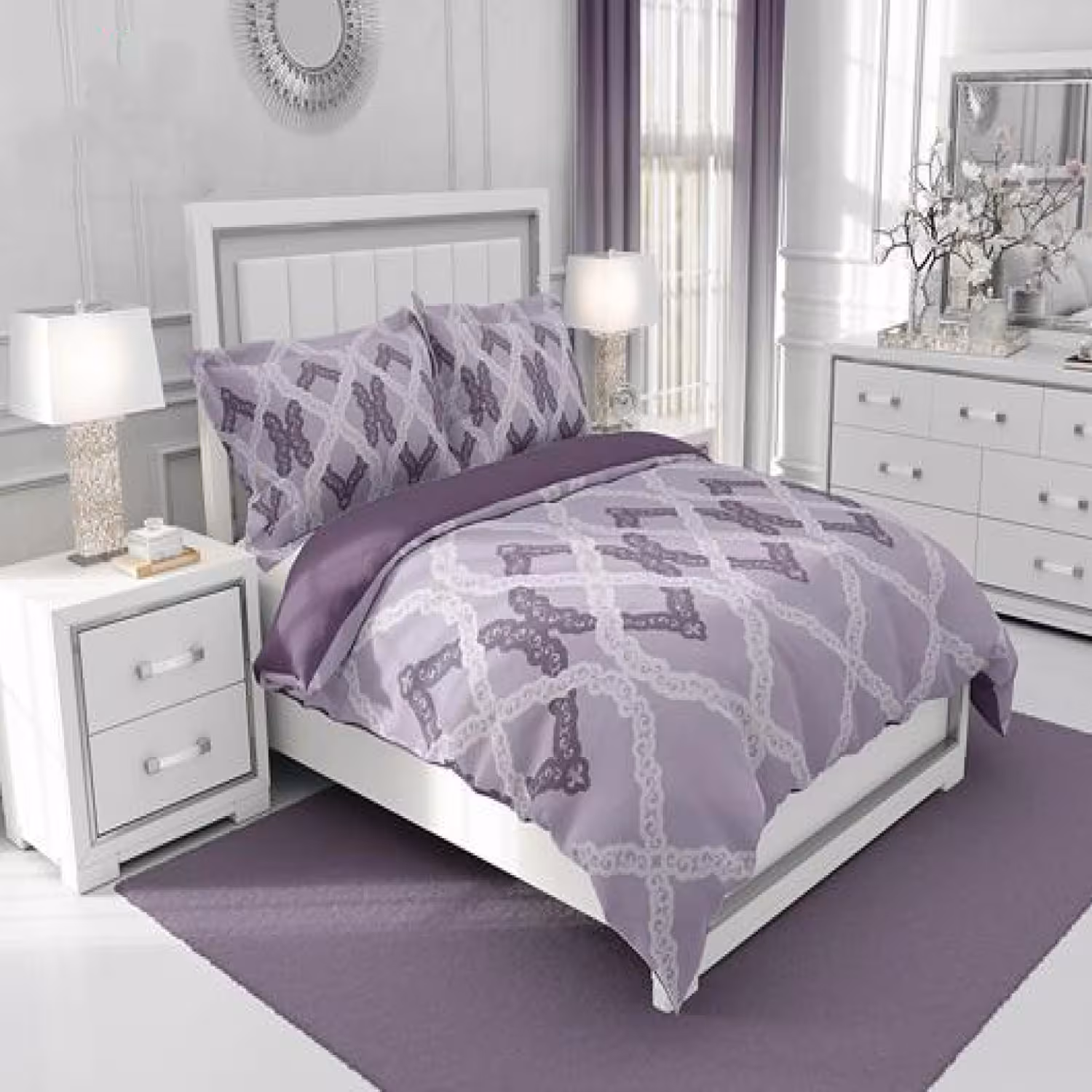 سرویس روتختی طرح‌دار چیداری مدل 2043