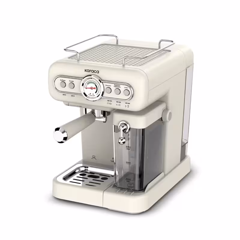 اسپرسو ساز با مخزن شیر کاراجا کافه Vintage Craft کرم