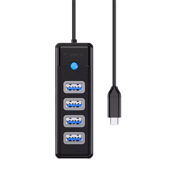 هاب 4 پورت USB-C اوریکو مدل ORICO-PW4U-C3-18-BK-EP