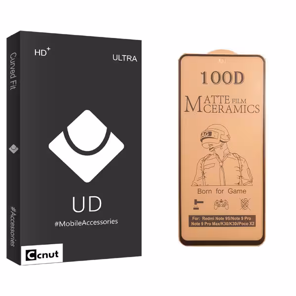 محافظ صفحه نمایش سرامیکی کوکونات مدل UD Black مناسب برای گوشی موبایل شیائومی Redmi Note 9s | کالا برتری