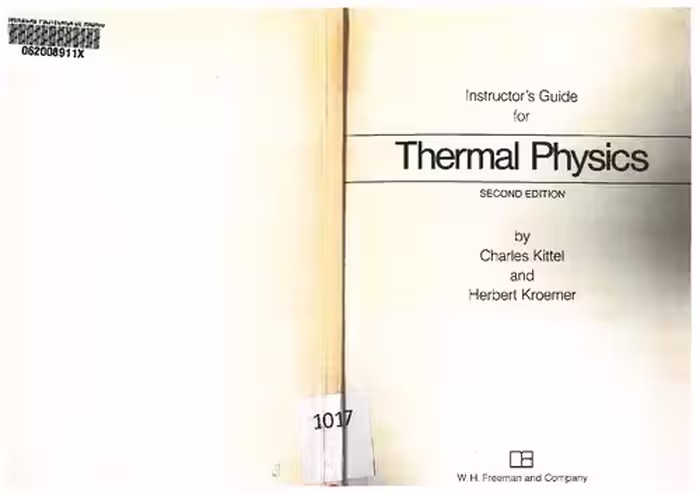 خرید و دانلود نسخه کامل کتاب Thermal Physics solutions manual