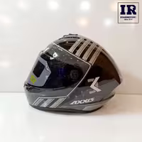 کلاه کاسکت فک ثابت AXXIS اکسیس - مشکی با خط خاکستری