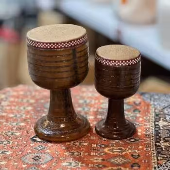 ساز تنبک کوچک و بزرگ مینیاتوری (جفتی)