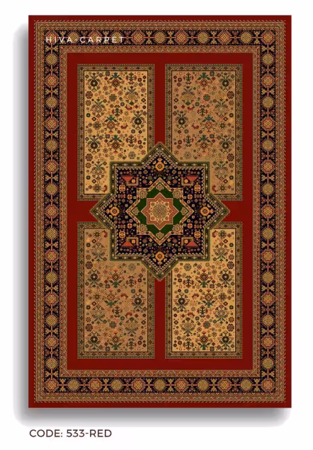 فرش هیوا کلکسیون بوستان کد 533 قرمز