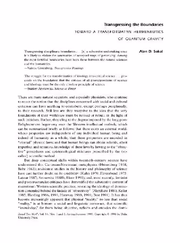 خرید و دانلود نسخه کامل کتاب [Article] Transgressing the Boundaries: Toward a Transformative Hermeneutics of Quantum Gravity