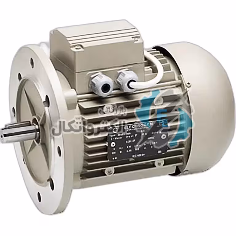 الکتروموتور تک فاز دو خازنه (کلاچ دار) 0/75 کیلو وات 3000 دور فریم آلومینیومی الکتروژن