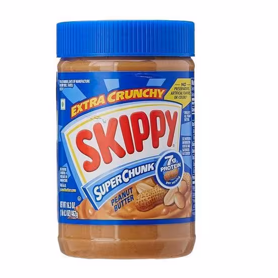 کره بادام زمینی اسکیپی سوپر چانک بدون گلوتن 462 گرم