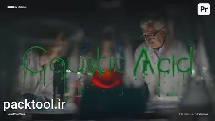 دانلود پروژه آماده پریمیر پرو متن و عناوین متحرک مایع Liquid Text Titles - پک تول