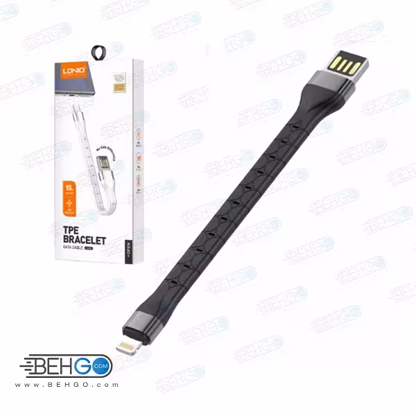 کابل شارژر کوتاه USB به Lightning الدینیو مدل LDNIO LS50