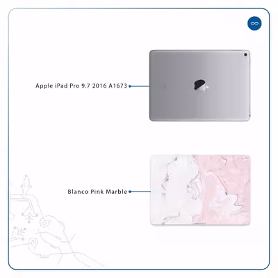 برچسب پوششی ماهوت مدل Blanco-Pink-Marble مناسب برای تبلت اپل iPad Pro 9.7 2016 A1673