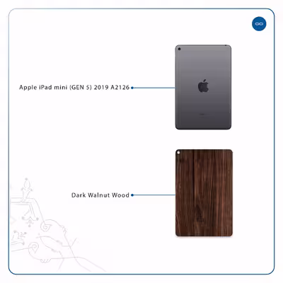 برچسب پوششی ماهوت مدل Dark Walnut Wood مناسب برای تبلت اپل iPad mini (GEN 5) 2019 A2126