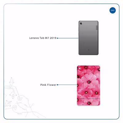 برچسب پوششی ماهوت مدل Pink-Flower مناسب برای تبلت لنوو Tab M7 2019