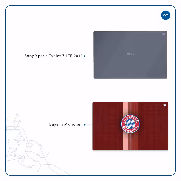 برچسب پوششی ماهوت مدل Bayern-Munchen مناسب برای تبلت سونی Xperia Tablet Z LTE 2013