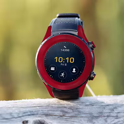 برچسب ماهوت طرح Matte-Warm-Red مناسب برای ساعت هوشمند هوآوی Watch 2