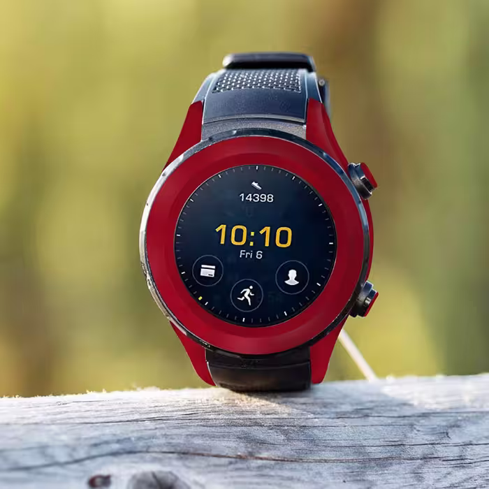 برچسب ماهوت طرح Matte-Warm-Red مناسب برای ساعت هوشمند هوآوی Watch 2