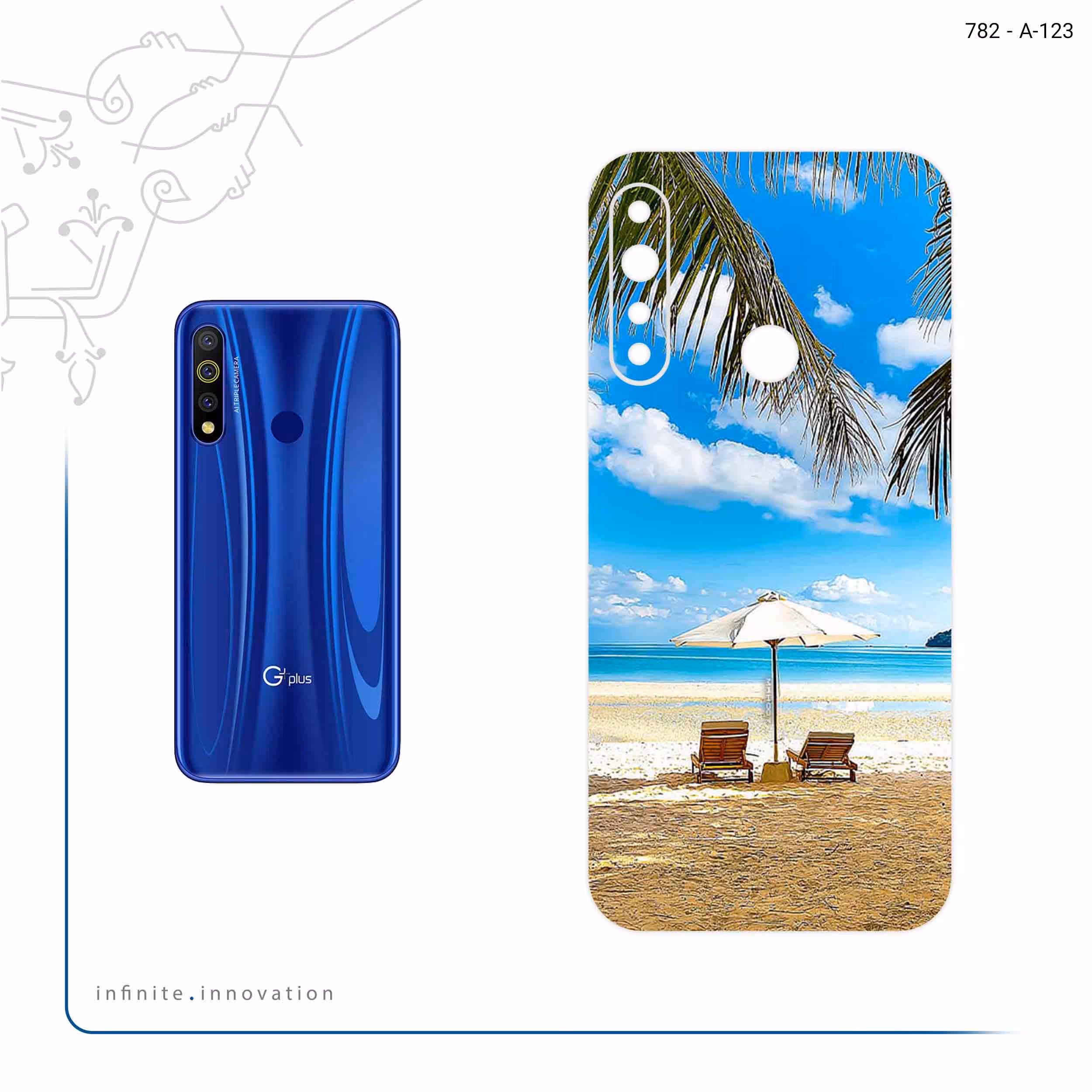 برچسب پوششی ماهوت مدل Beach مناسب برای گوشی موبایل جی پلاس P10