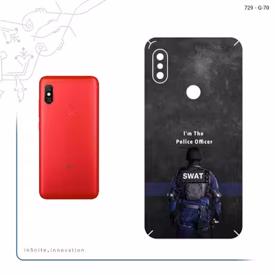 برچسب پوششی ماهوت مدل Police Officer مناسب برای گوشی موبایل شیائومی Redmi Note 6 Pro