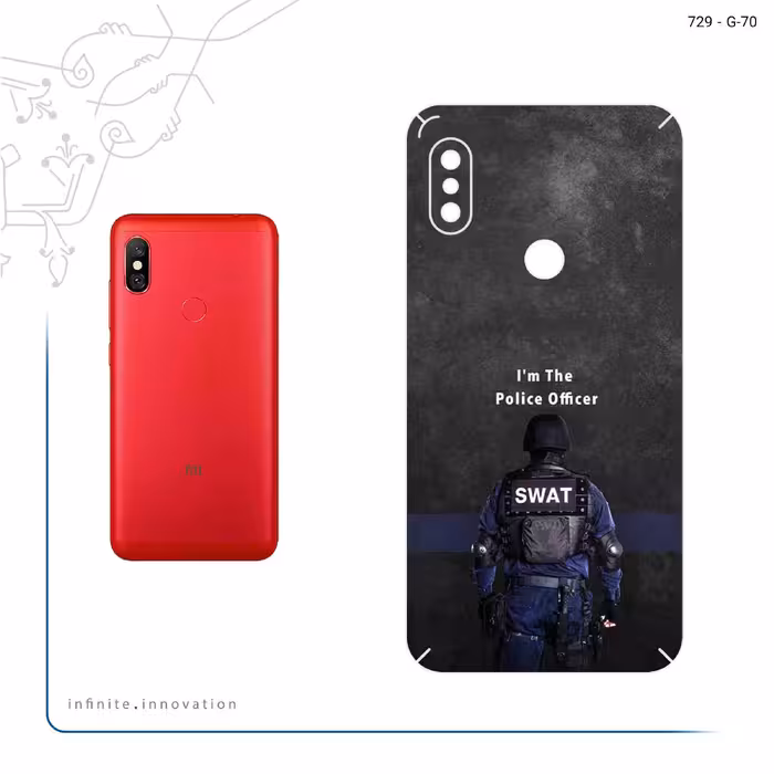 برچسب پوششی ماهوت مدل Police Officer مناسب برای گوشی موبایل شیائومی Redmi Note 6 Pro