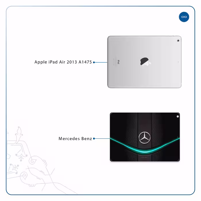 برچسب پوششی ماهوت مدل Mercedes-Benz مناسب برای تبلت اپل iPad Air 2013 A1475