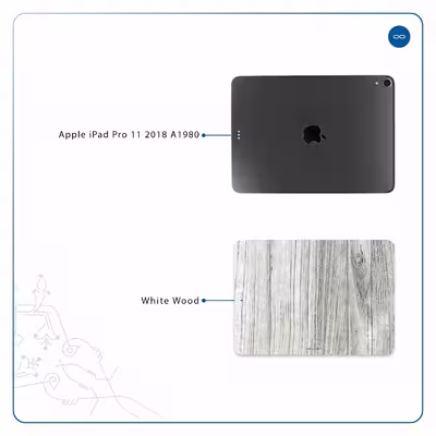 برچسب پوششی ماهوت مدل White Wood مناسب برای تبلت اپل iPad Pro 11 2018 A1980