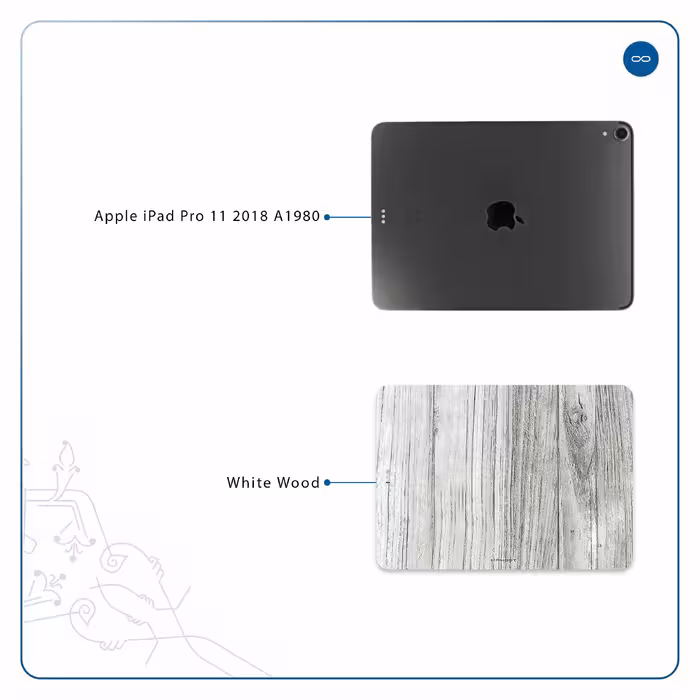 برچسب پوششی ماهوت مدل White Wood مناسب برای تبلت اپل iPad Pro 11 2018 A1980