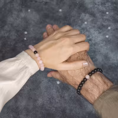 دستبند ناماسته مدل ست اونیکس و کوارتز کد 97 بسته 2 عددی