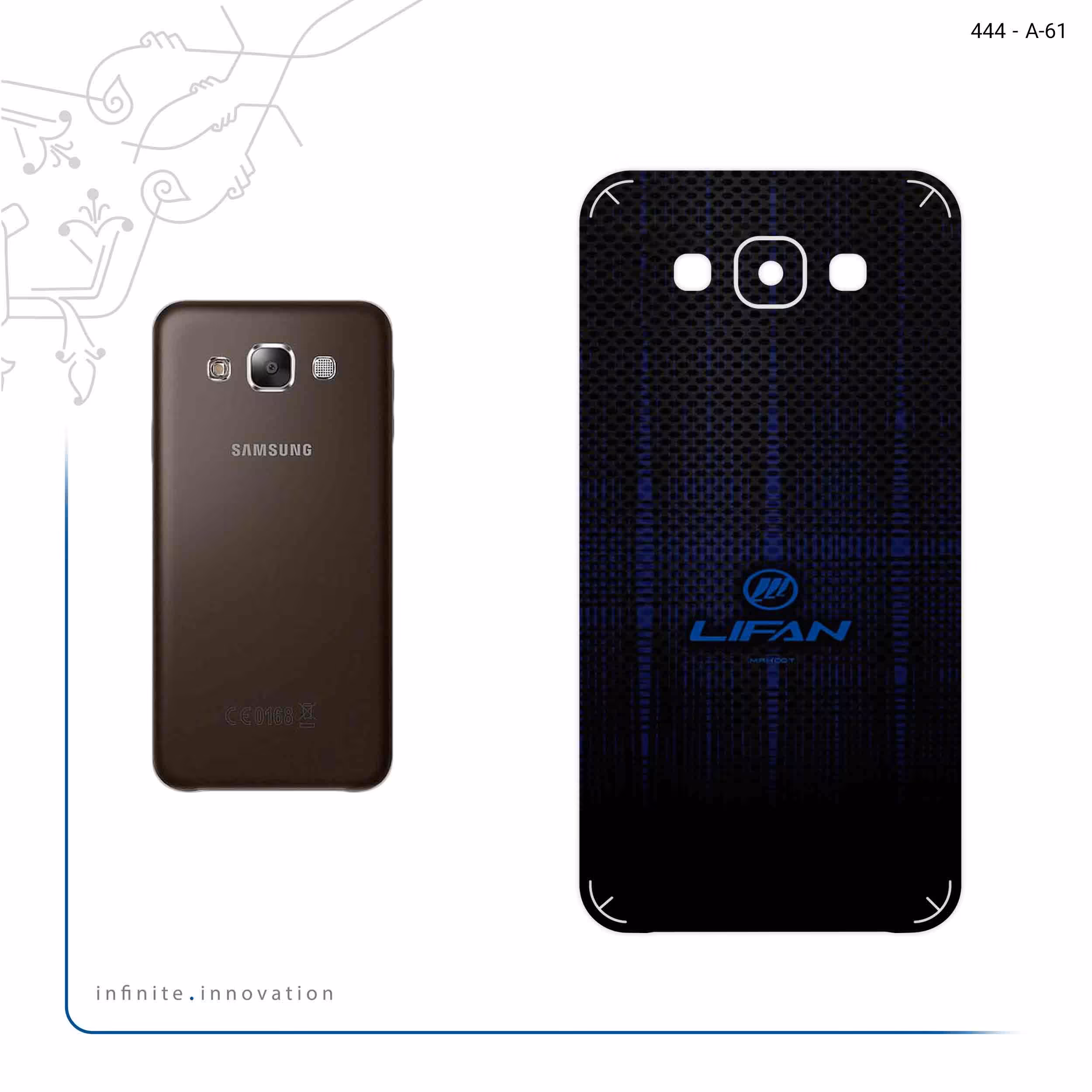 برچسب پوششی ماهوت مدل Lifan مناسب برای گوشی موبایل سامسونگ Galaxy E7