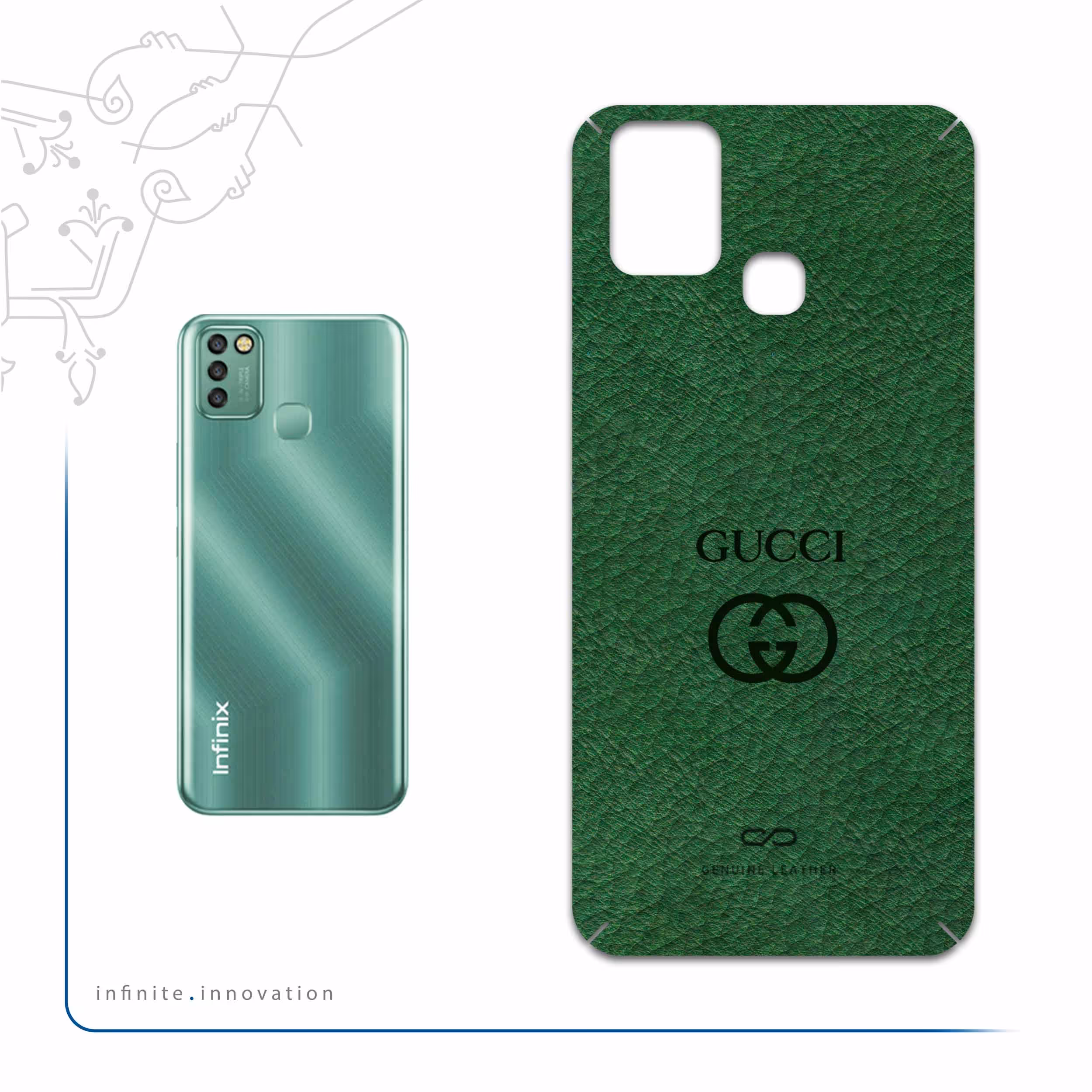 برچسب پوششی ماهوت مدل GL-GCC مناسب برای گوشی موبایل اینفینیکس Smart 6 X657B