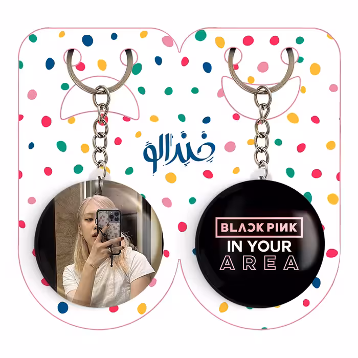 جاکلیدی خندالو مدل رزی گروه بلک پینک BLACKPINK کد 1670916712 مجموعه 2 عددی