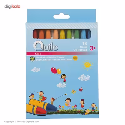 پاستل روغنی 18 رنگ کوییلو کد 912002