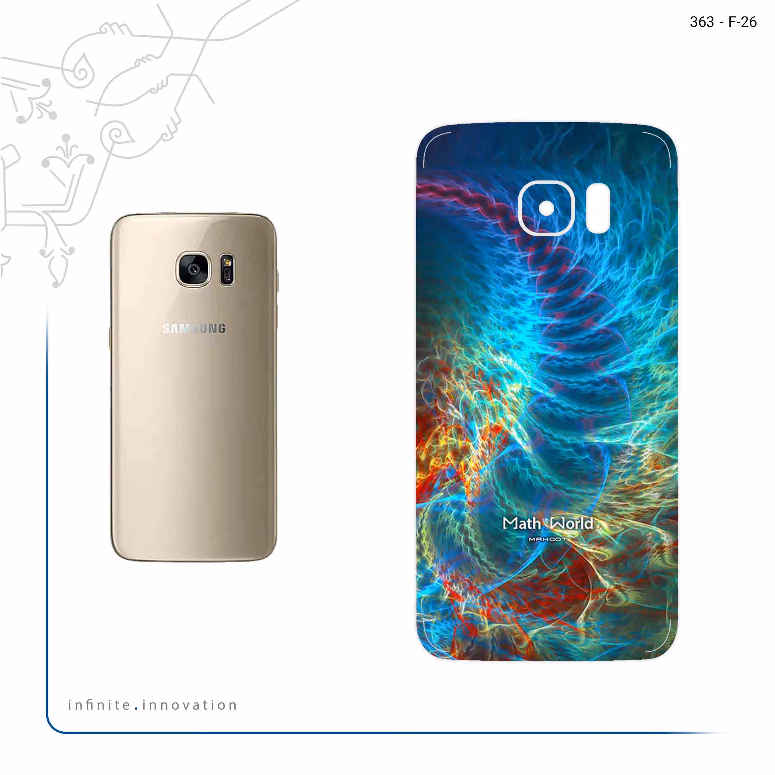 برچسب پوششی ماهوت مدل Mathematical Geometric Shape 1 مناسب برای گوشی موبایل سامسونگ Galaxy S7 Edge