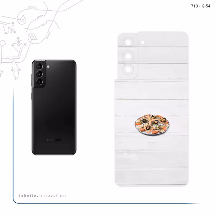 برچسب پوششی ماهوت مدل Seafood مناسب برای گوشی موبایل سامسونگ Galaxy S21 5G