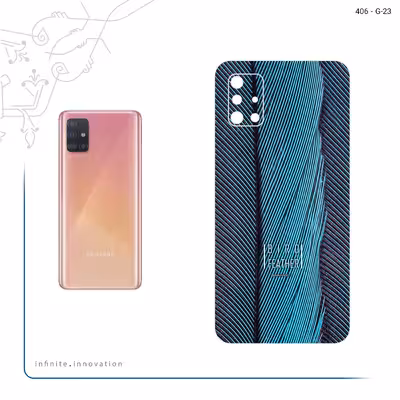 برچسب پوششی ماهوت مدل Turquoise feathers مناسب برای گوشی موبایل سامسونگ Galaxy A51