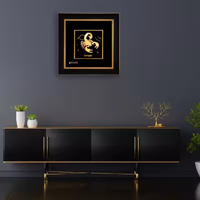 تابلو طلا کوب مارک گلد طرح هدیه ماه تولد آبان کد TS3D08