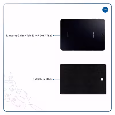 برچسب پوششی ماهوت مدل Ostrich-Leather مناسب برای تبلت سامسونگ Galaxy Tab S3 9.7 2017 T820