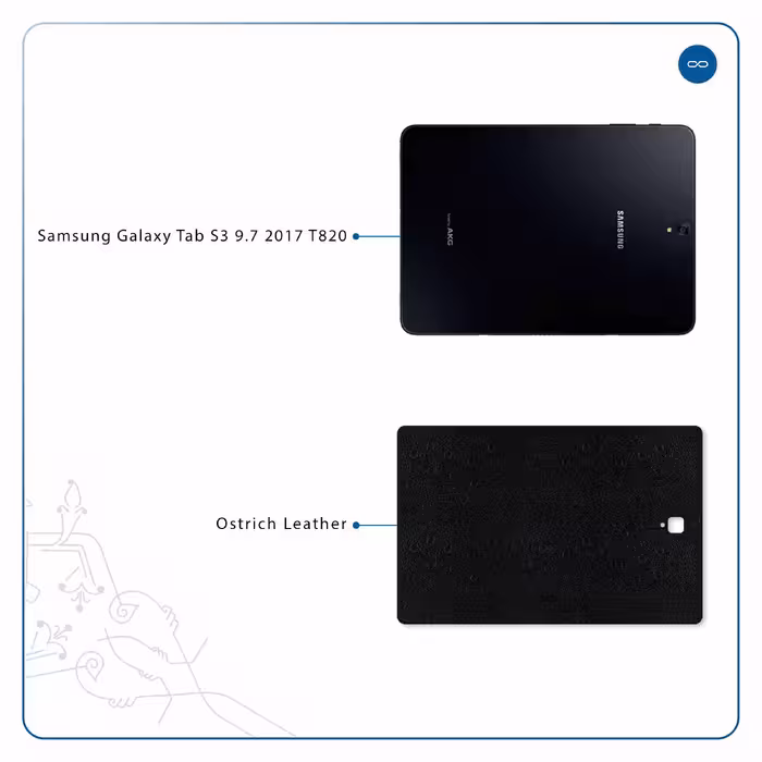 برچسب پوششی ماهوت مدل Ostrich-Leather مناسب برای تبلت سامسونگ Galaxy Tab S3 9.7 2017 T820