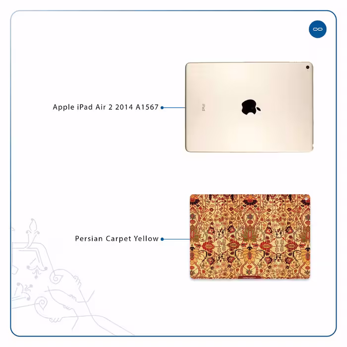 برچسب پوششی ماهوت مدل Iran-Carpet2 مناسب برای تبلت اپل iPad Air 2 2014 A1567