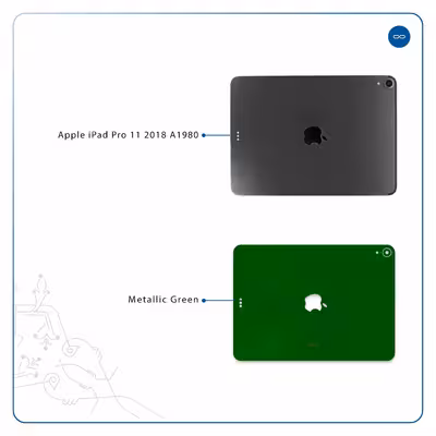 برچسب پوششی ماهوت مدل Metallic-Green مناسب برای تبلت اپل iPad Pro 11 2018 A1980