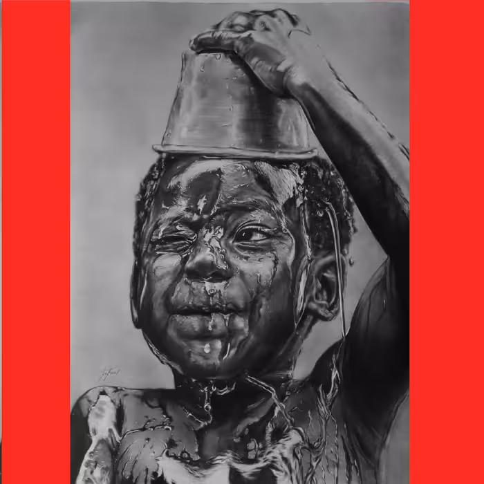 نقاشی سیاه قلم طرح کودکانه کد 140113