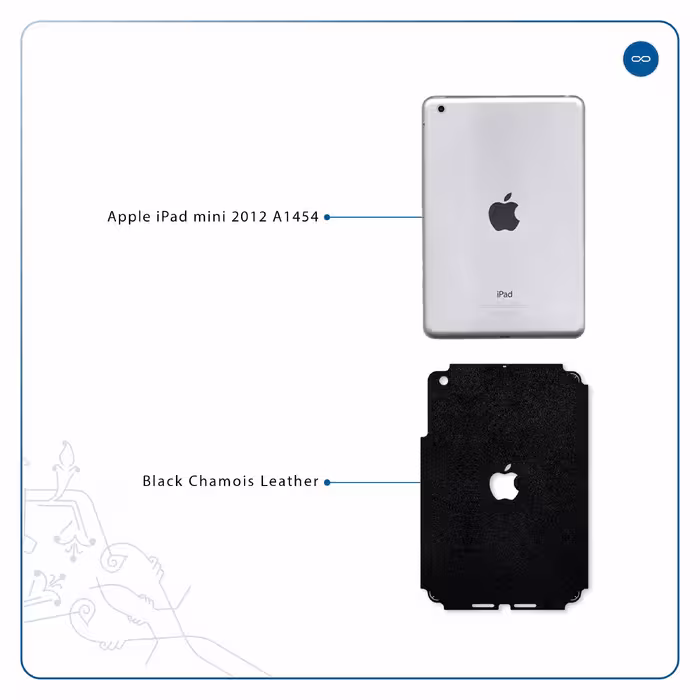 برچسب پوششی ماهوت مدل Black-Chamois-Leather مناسب برای تبلت اپل iPad mini 2012 A1454