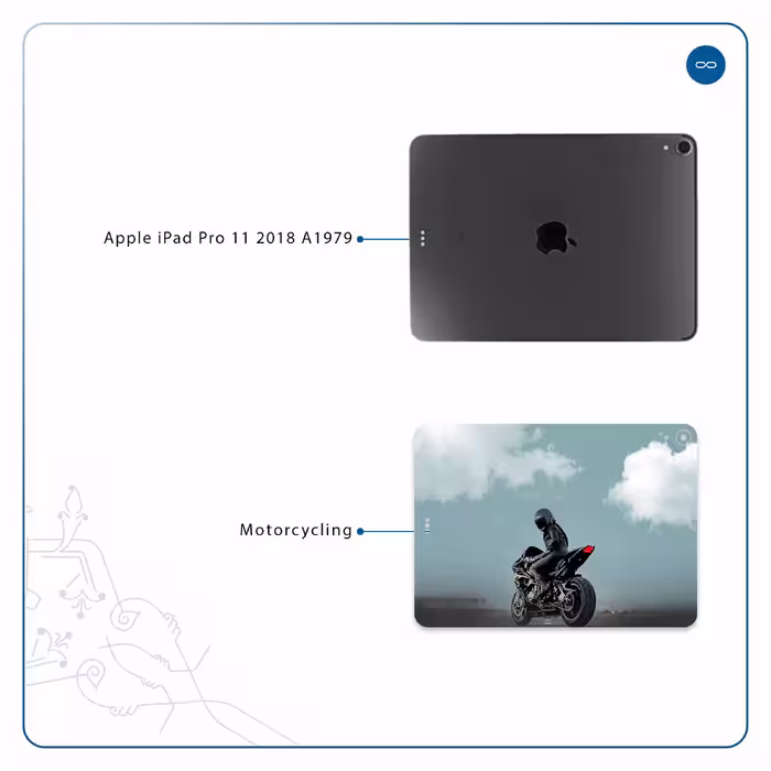 برچسب پوششی ماهوت مدل Motorcycling مناسب برای تبلت اپل iPad Pro 11 2018 A1979