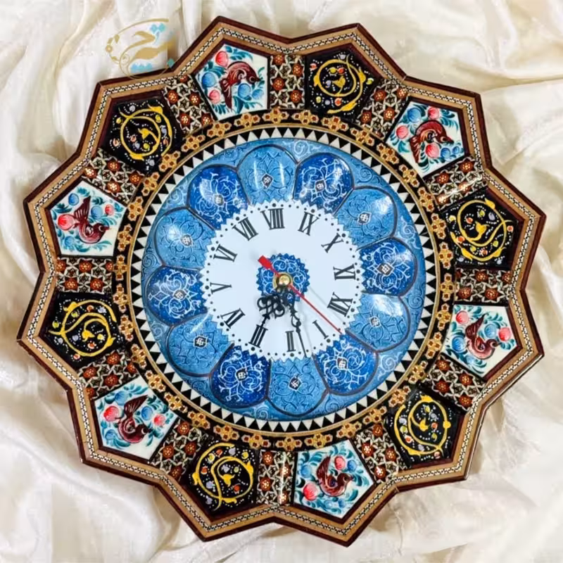 ساعت صنایع دستی خاتم کاری اصفهان