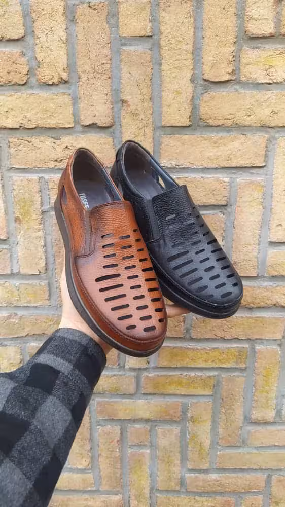 کفش مردانه طبی تابستانی چرم کد 2254