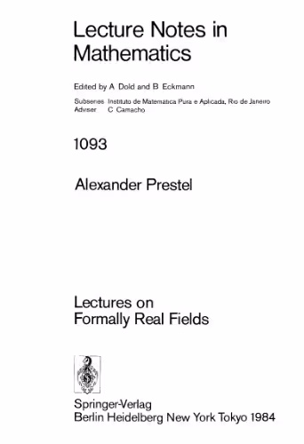 خرید و دانلود نسخه کامل کتاب Lectures on Formally Real Fields