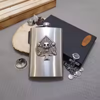 قمقمه جیبی،هیپ فلاسک تک مدل جمجمه 270cc کد a510113