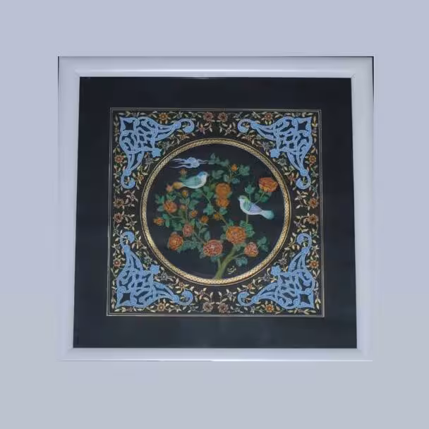 نقاشی گل و مرغ