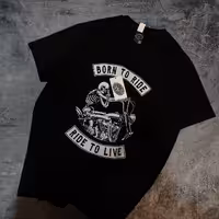 تیشرت طرح  BORN TO RIDE