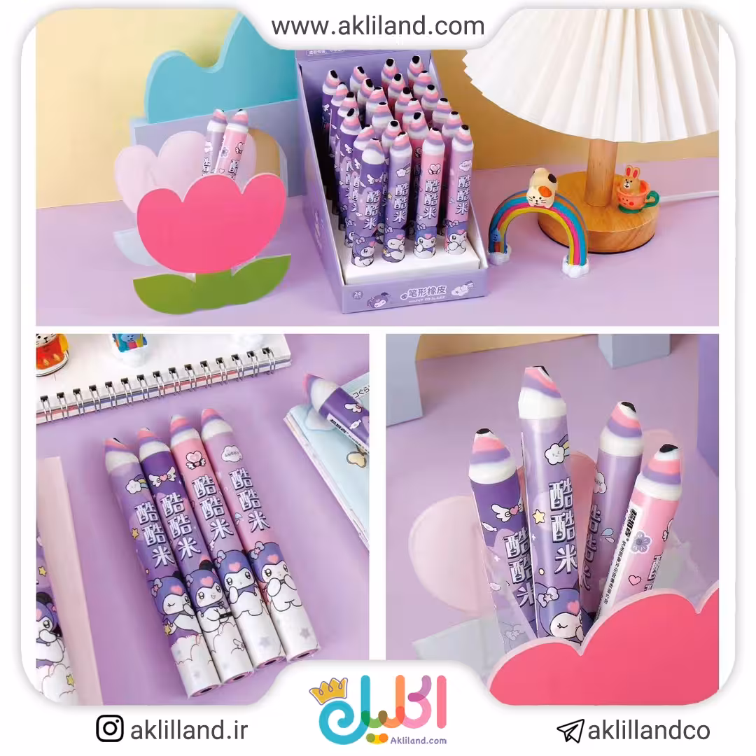 پاک کن طرح مدادی کرومی (مدل رندوم)