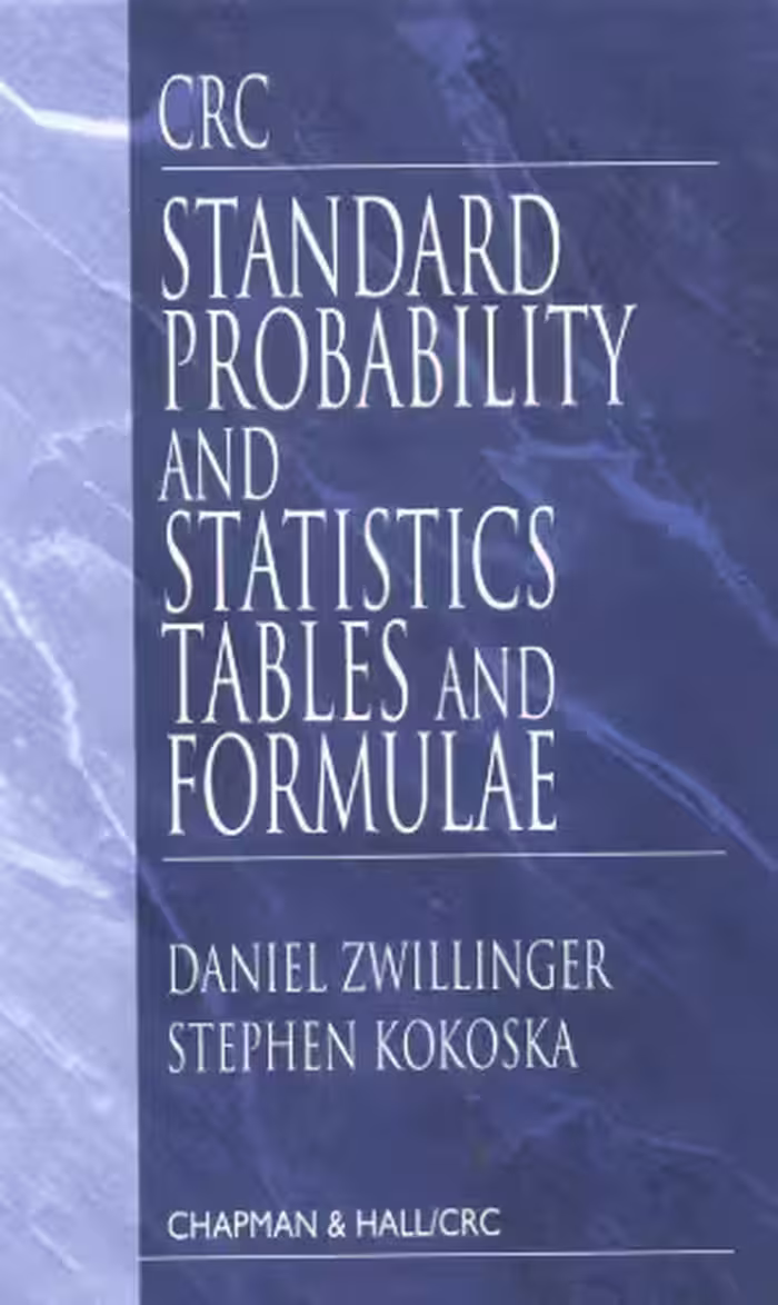 خرید و دانلود نسخه کامل کتاب CRC standard probability and statistics tables and formulae