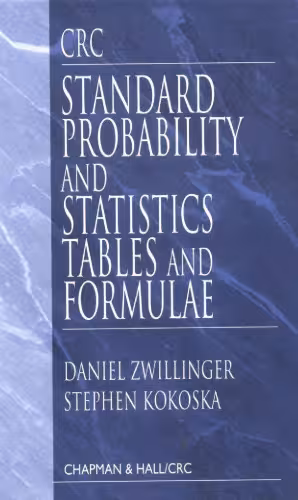 خرید و دانلود نسخه کامل کتاب CRC standard probability and statistics tables and formulae